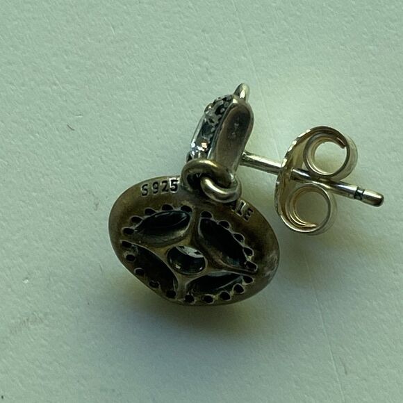 PANDORA Vintage Allure Clear CZ Dangle Earrings #290722CZ RETIRED Authentic - Picture 5 of 5